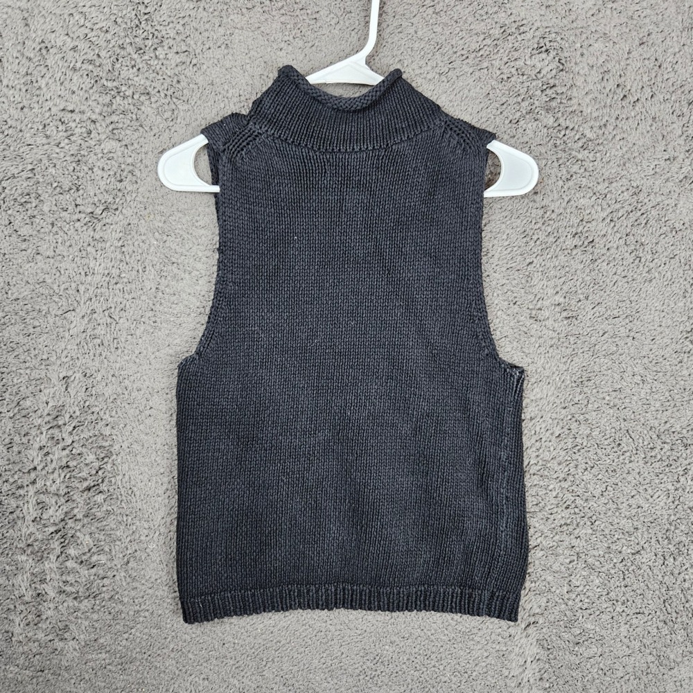 J. Crew Women's Gray Mock Neck Sleeveless Knit Sweater Vest‎ Size M - Picture 8 of 9